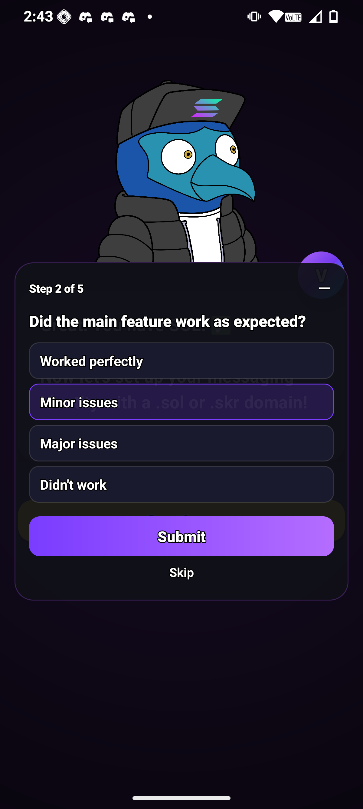 Feature testing poll